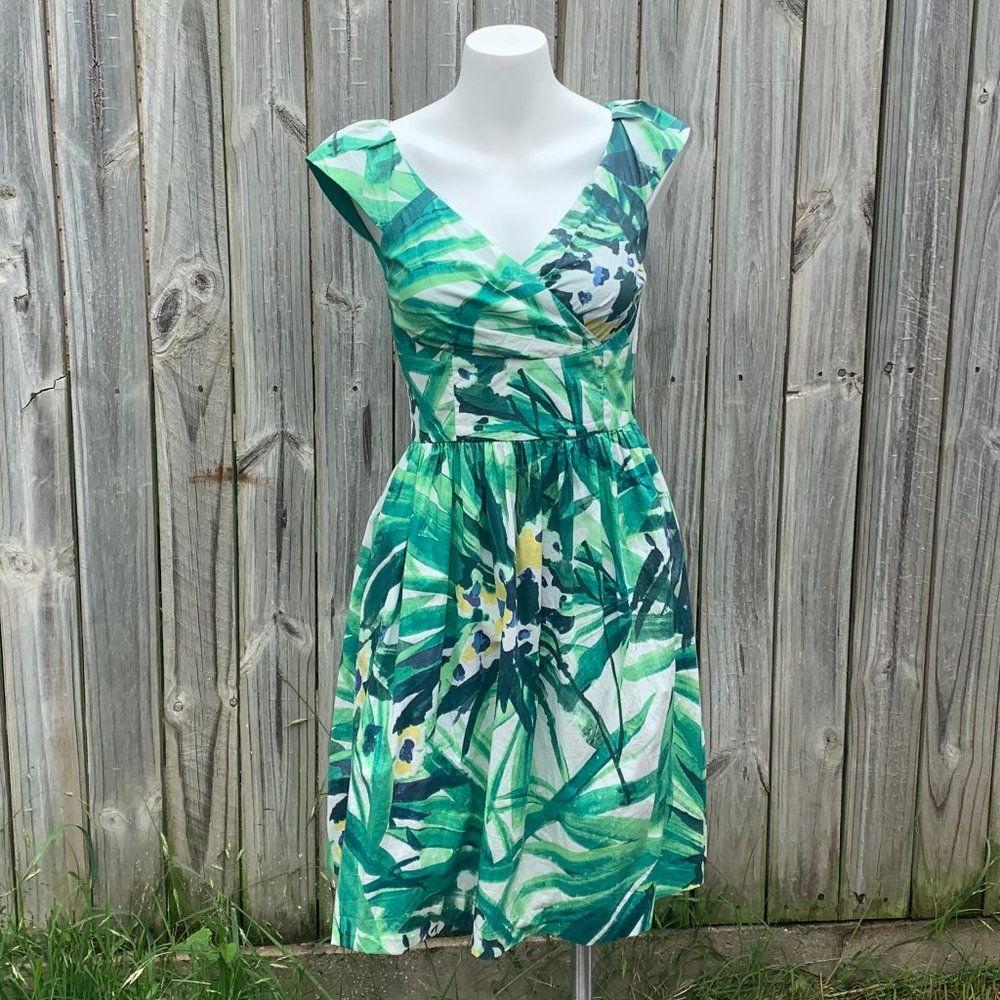 Ivy&Blu  Spring&Summer,dress,green tropical leaves